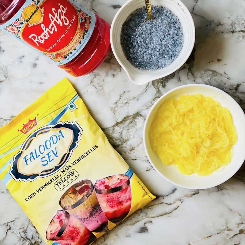 Ingredients for falooda 