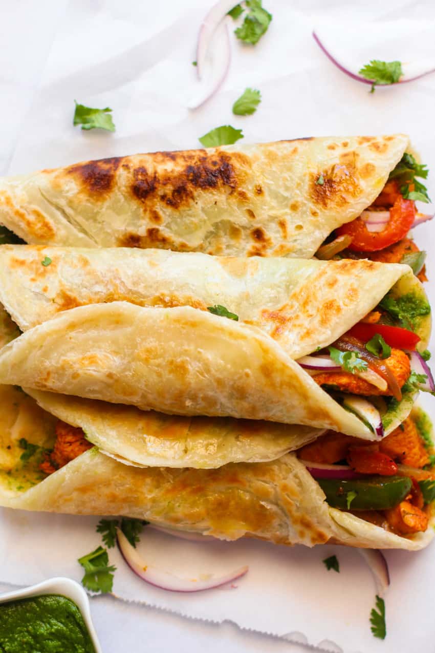 chicken kathi rolls 