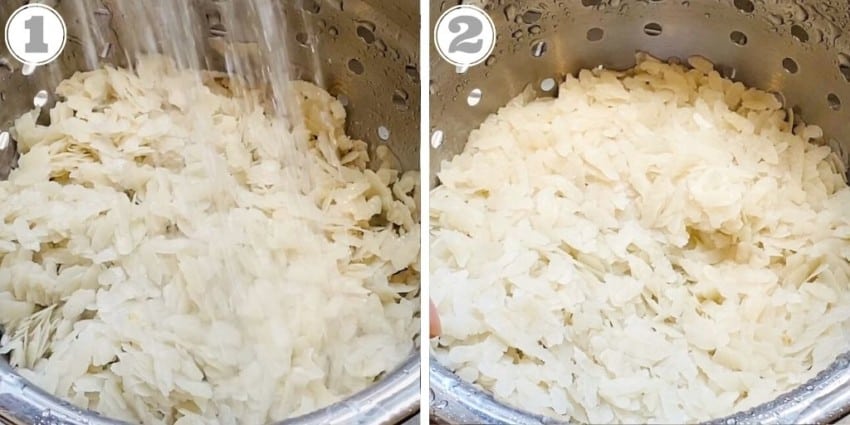 rinsing poha