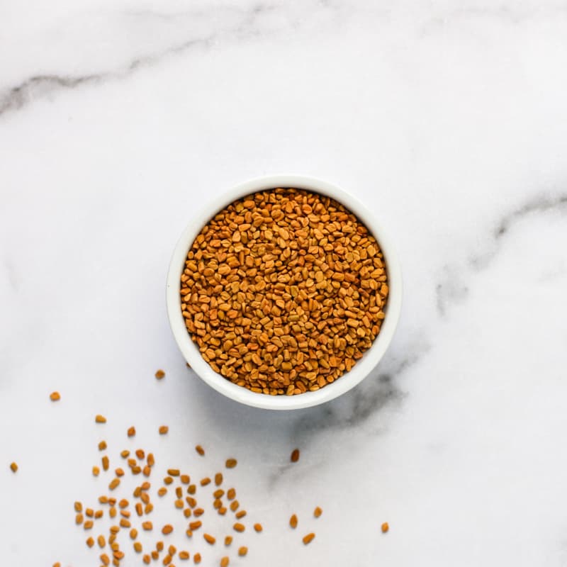 Fenugreek seeds in a bowl