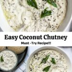 pinterest pin photo collage for coconut chutney