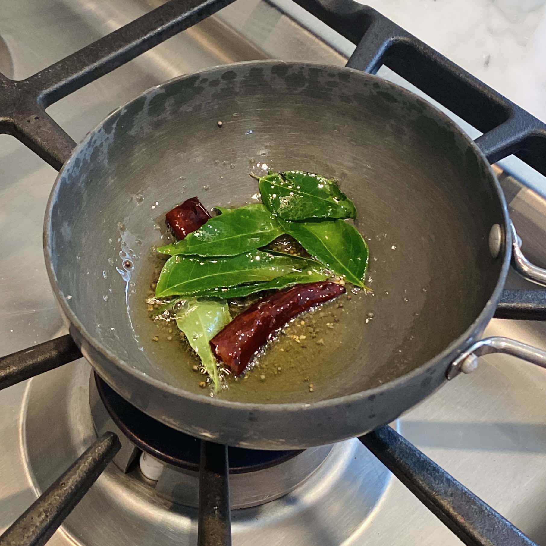 tempering for coconut chutney.