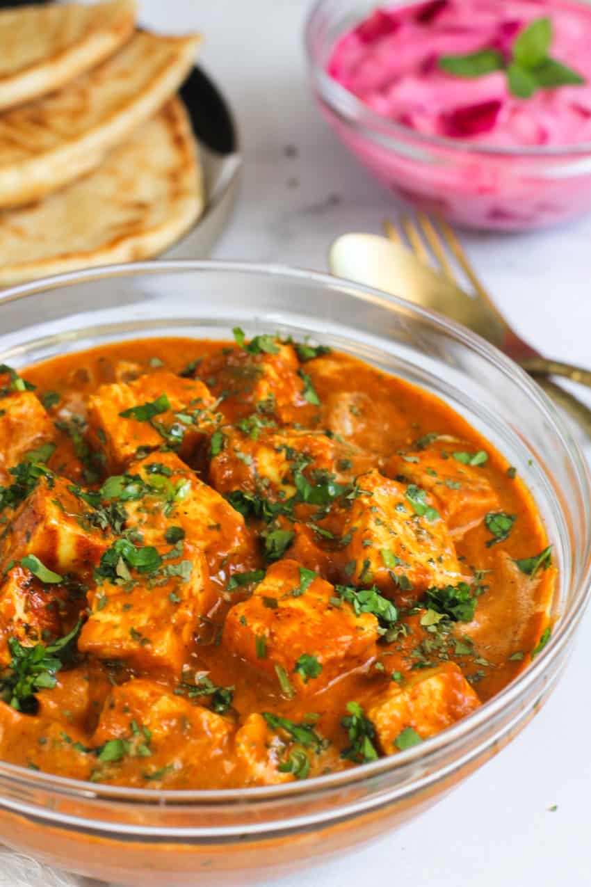paneer butter masala in a bowl 