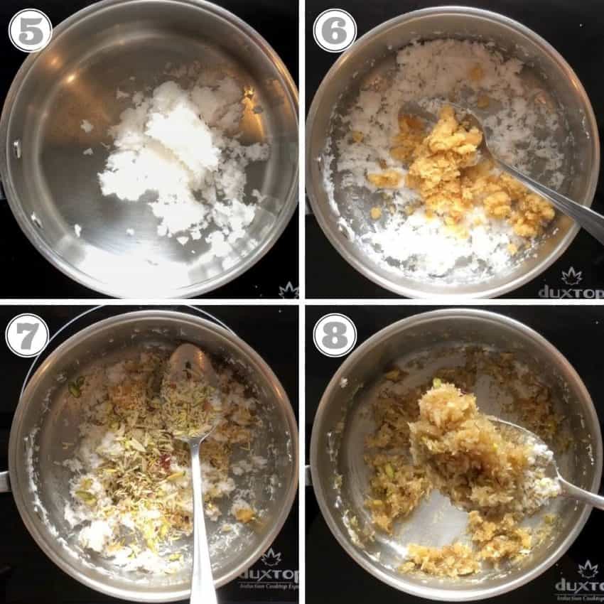 how to make coconut jaggery filling for modak 