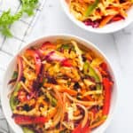 cabbage salad in 2 bowls