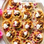fig & walnut halwa served in phyllo cups