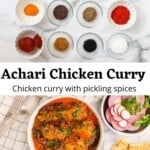 Spices and chicken curry
