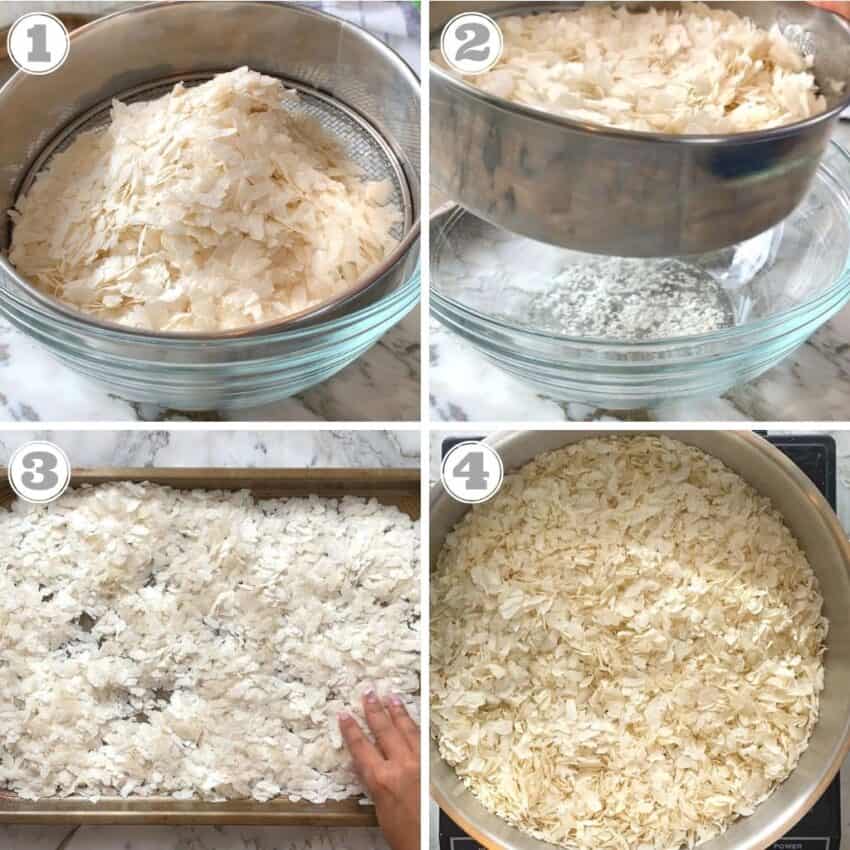 prepping poha 