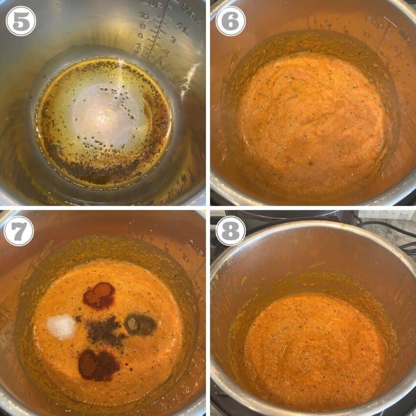 sautéing spice and masala 