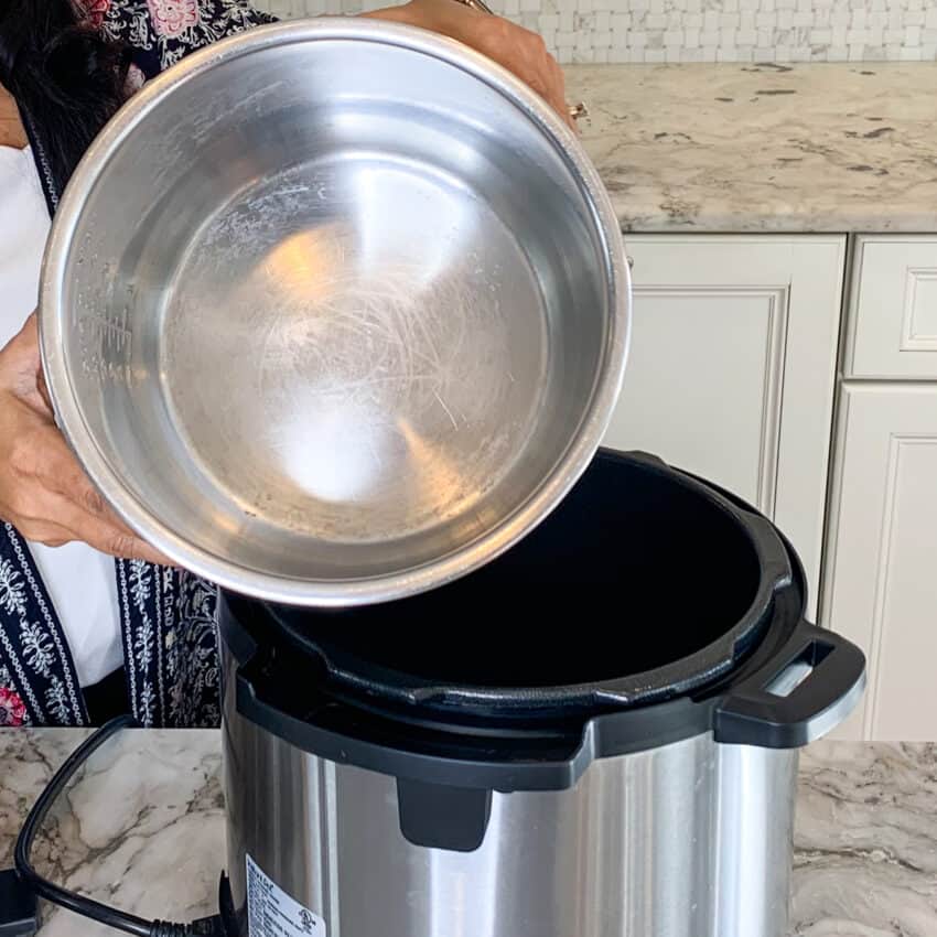 inside of the Instant Pot insert 