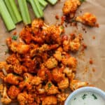 air fried cauliflower bites with ranch