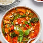 Thai Massaman curry with rice