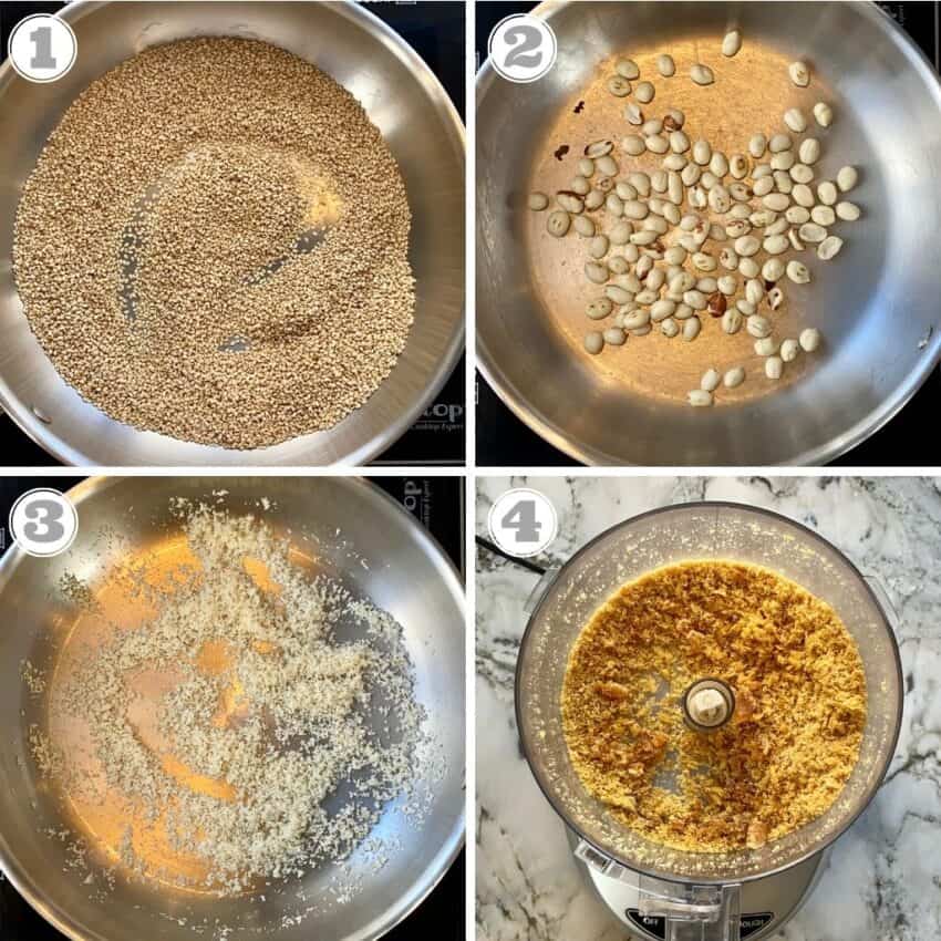 Prepping ingredients for til laddu 