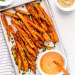 air fried masala fries with sriracha mayo
