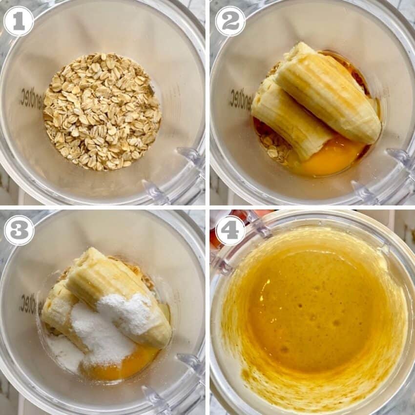 making baked oats batter 
