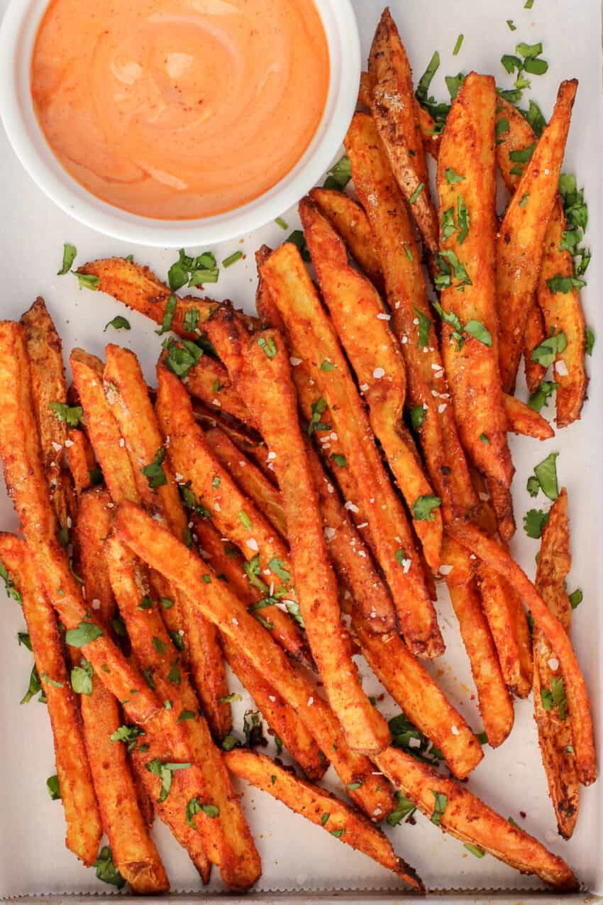 masala fries served with sriracha mayo 