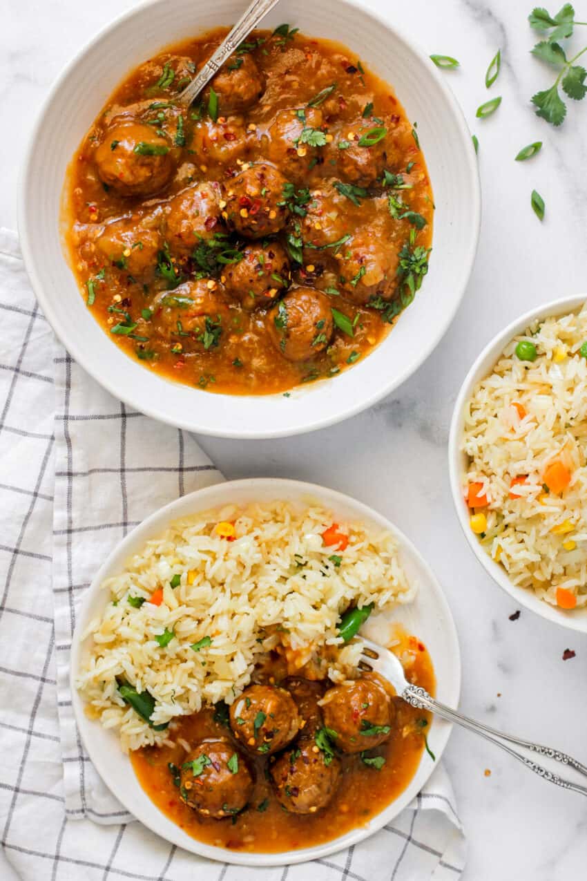 manchurian and fried rice 