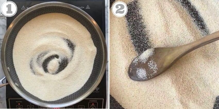 roasting rava 