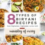 collage of biryani recipes