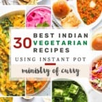 collage of Indian vegetarian recipe photos