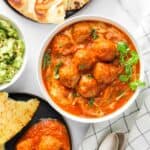 malai kofta served with naan