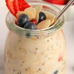 overnight oats in an individual jar