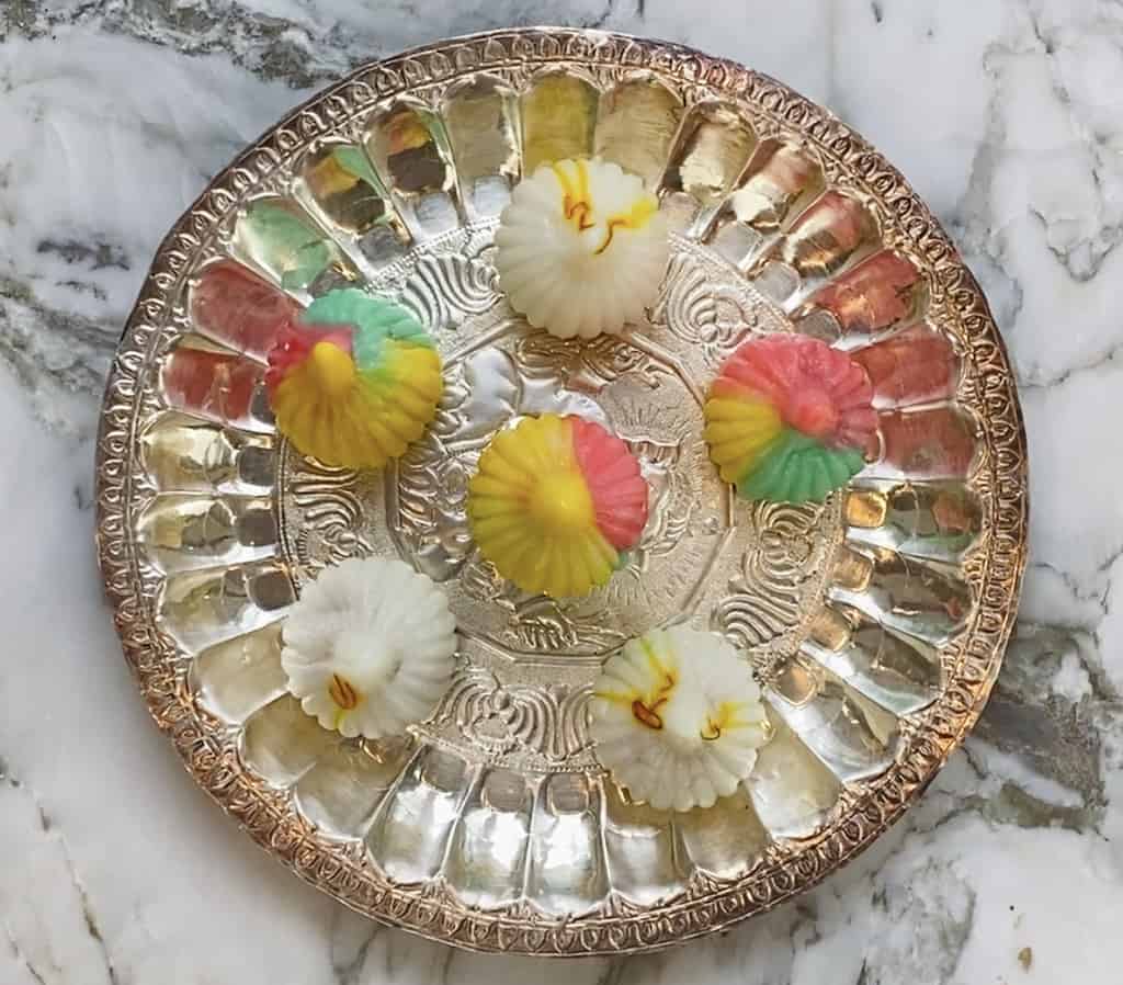 steamed modak in a silver platter 