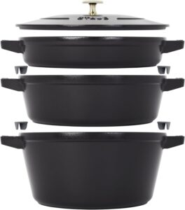 staub stackable cast iron set a perfect gift for home cooks