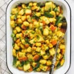 bread upma in a serving platter
