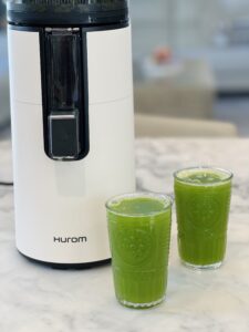 Hurom juicer with celery juice 