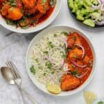 chicken vindaloo served with rice