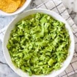 green goddess salad in a white bowl