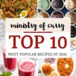 Photo collage with top recipes