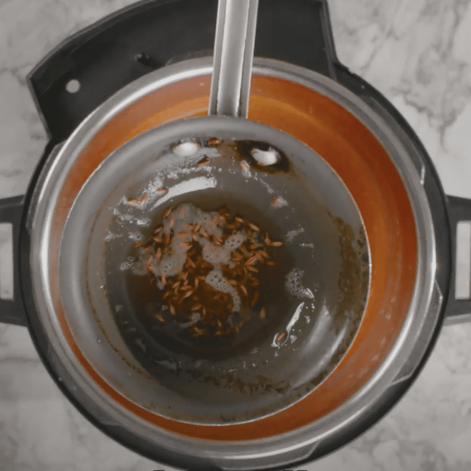 Ghee and cumin tempering 