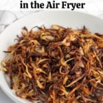 pinterest pin for airfried crispy onions