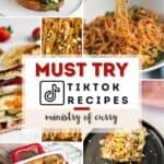 Collage of TikTok recipe photos