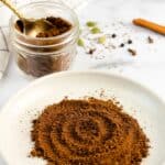 garam masala in white plate