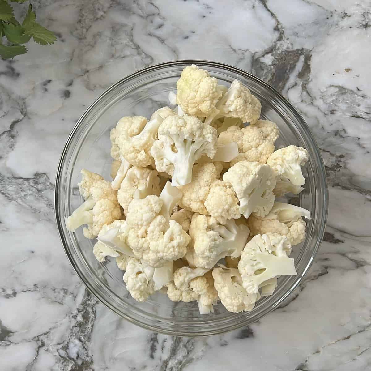 cauliflower cut into large 2 to 3 inch florets 