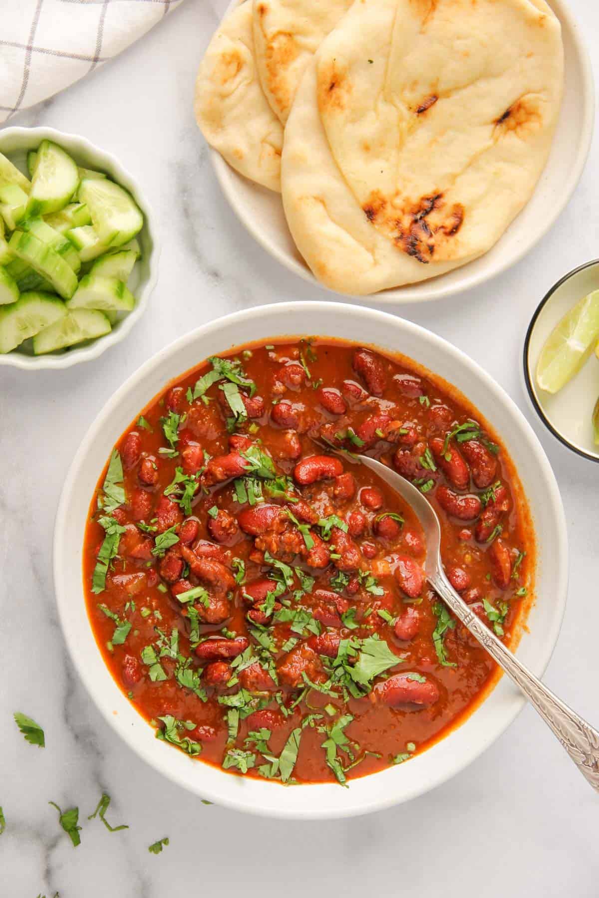 Rajma Curry served with naan