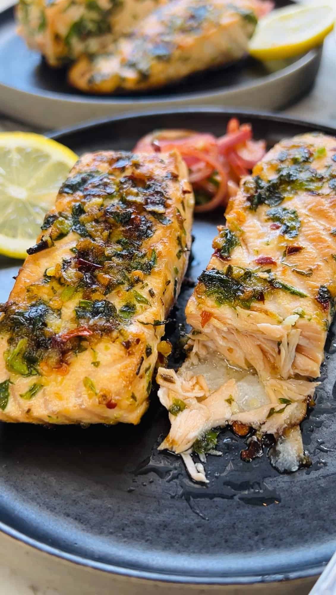 flaky pan roasted salmon 