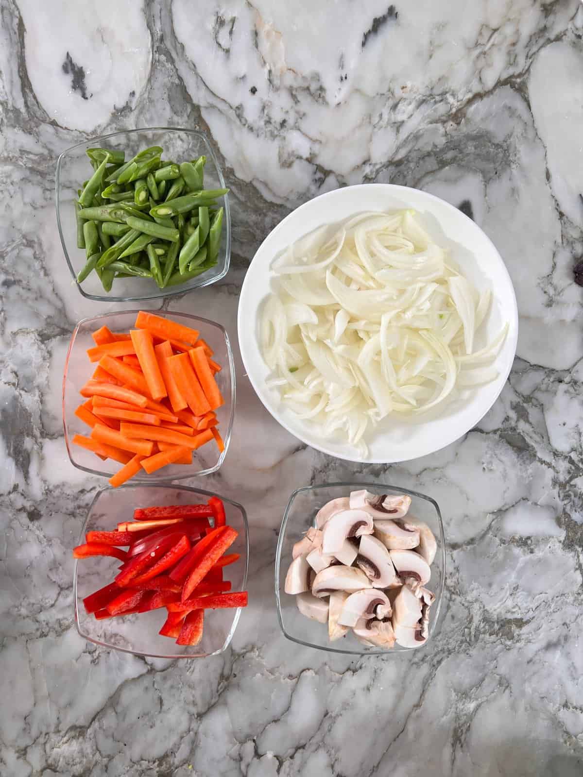 Vegetables for biryani 
