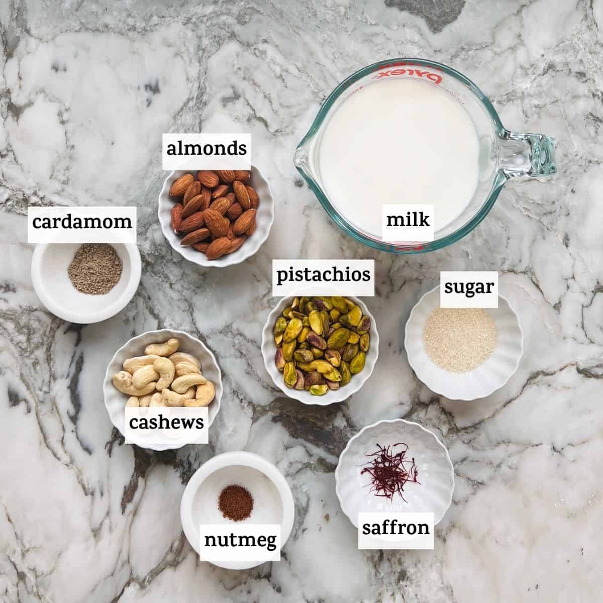 ingredients for masala doodh 