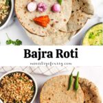 Pinterest pin for Bajra bhakri photo collage.