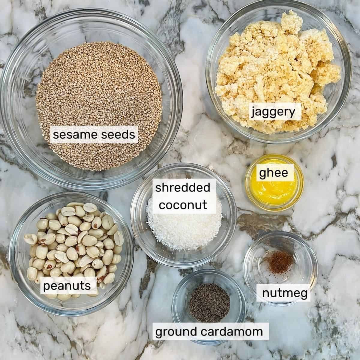 ingredients to make Tilachi Vadi 