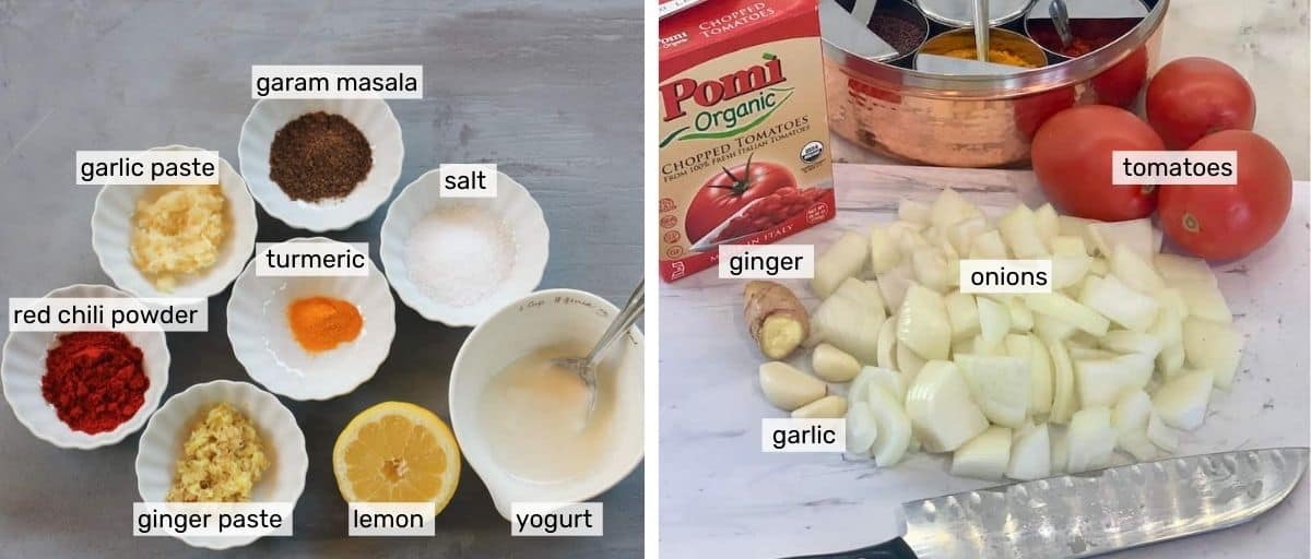 ingredients to make chicken tikka masala