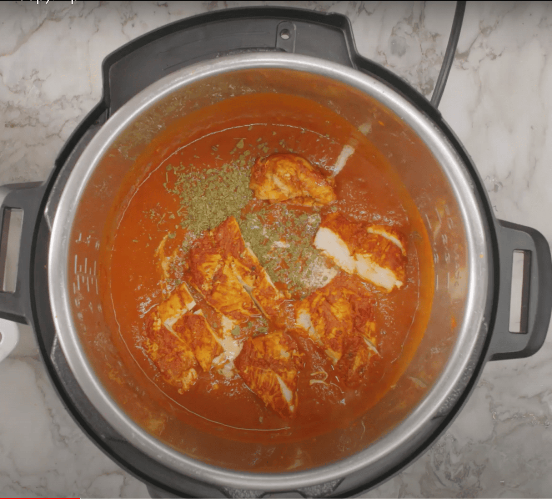 added cooked chicken pieces in the sauce
