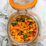 haldi achaar in a glass jar