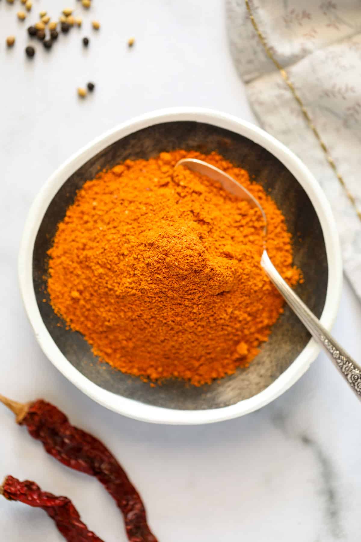 Chana Masala spice blend in bowl 