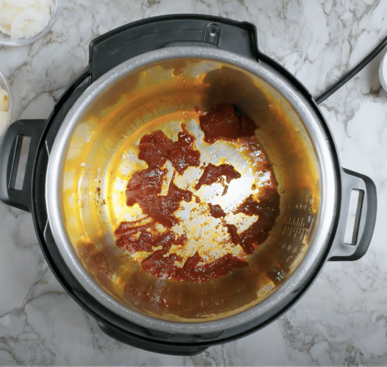 massaman curry paste sauteed with oil