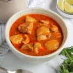 chicken massaman curry in a bowl